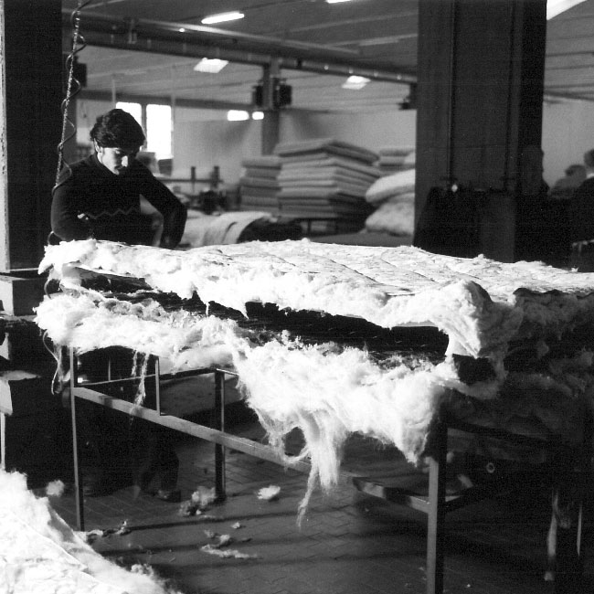 foto storica produzione materasso