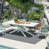 Duel outdoor dining table