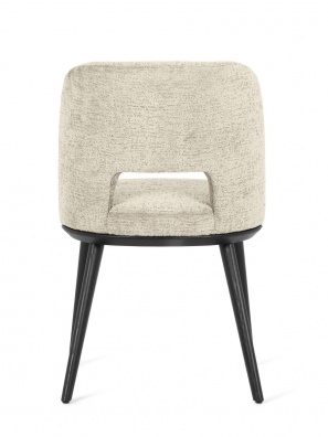 Foyer dining chair with perforated backrest - myhome