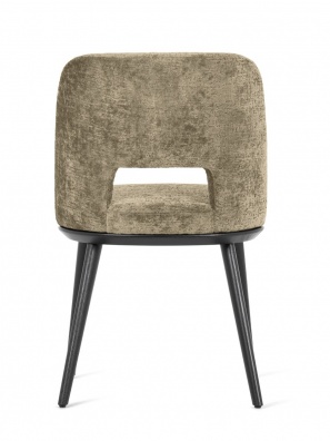 Foyer dining chair with perforated backrest - myhome