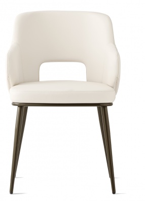 Foyer dining armchair with perforated backrest - myhome