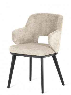 Foyer dining armchair with perforated backrest - myhome