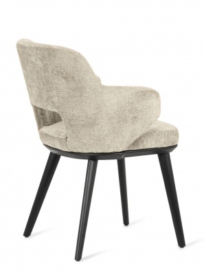 Foyer dining armchair with perforated backrest - myhome