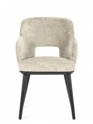 Foyer dining armchair with perforated backrest - myhome