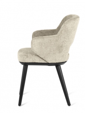 Foyer dining armchair with perforated backrest - myhome