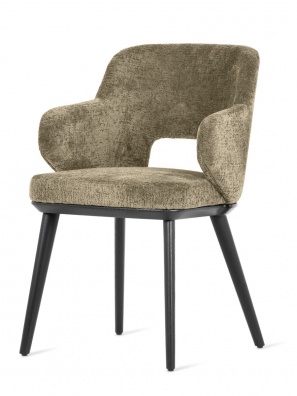 Foyer dining armchair with perforated backrest - myhome