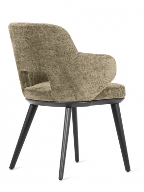 Foyer dining armchair with perforated backrest - myhome