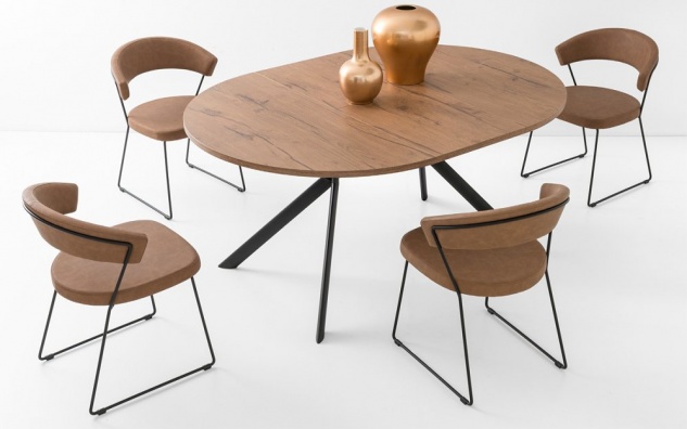 Giove round and oval dining table - myhome